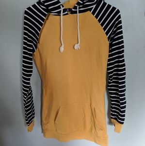 Gold and black striped sweatshirt